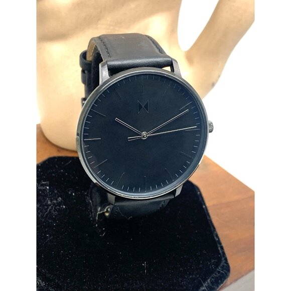 MVMT Men's Watch Quartz 28000088-D Legacy Slim Panther Black Dial Leather 42mm - Picture 12 of 13